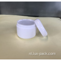 Plastic cosmetische zorgcrème pot met schroefdop